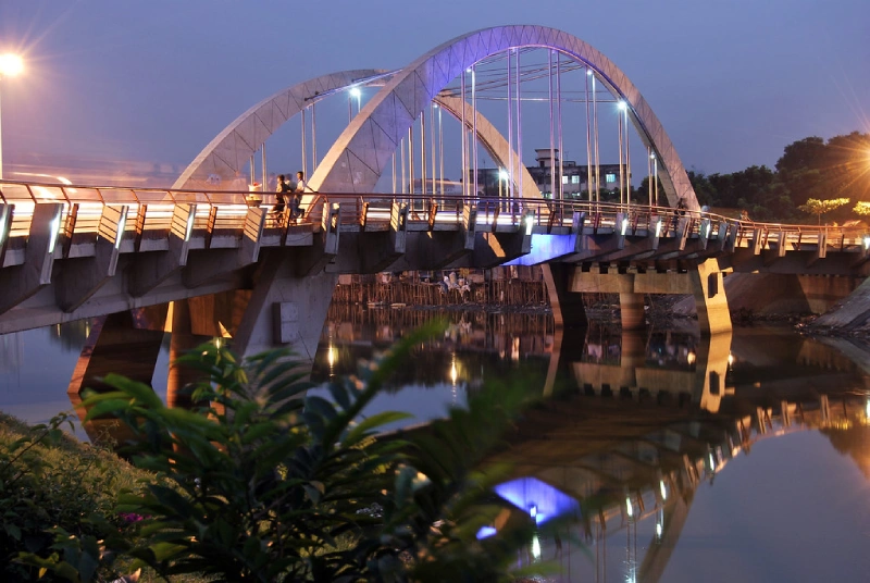 Hatirjheel bridge night view