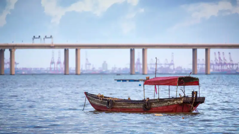 Closeup shot old boat yuen long
