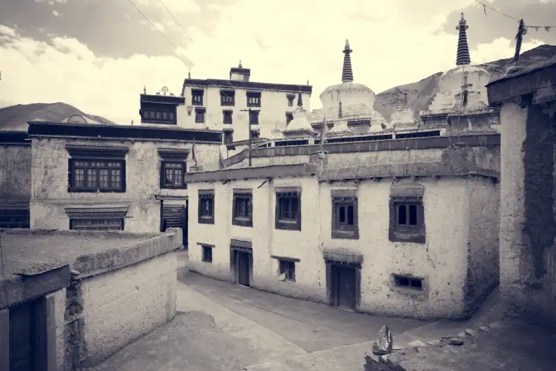 Antique ancient building culture view